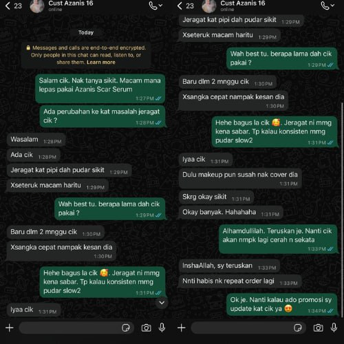 Masalah Jeragat Baru 2 minggu dah start pudar — Senang nak pakai makeup sebab jeragat dah tak ketara — Tak sabar nak repeat order.